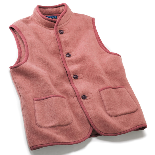 洗えるウールのリラックスベスト／男女兼用