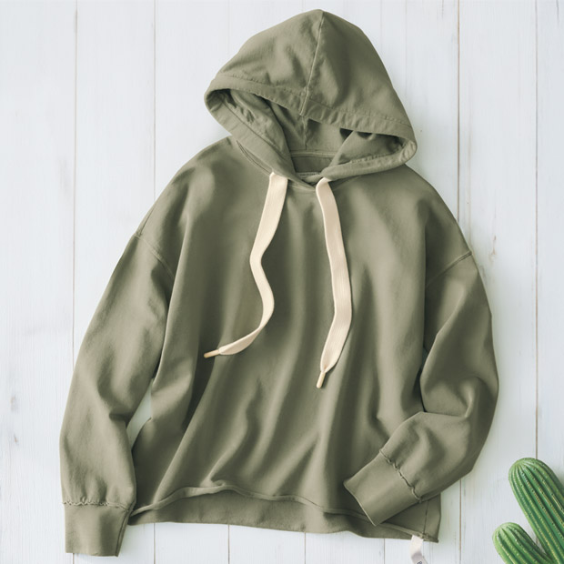 コットンフーディプルオーバー