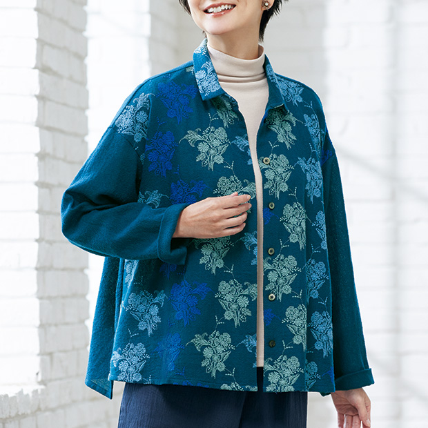 カミーラブラウス／ラズリーの花束