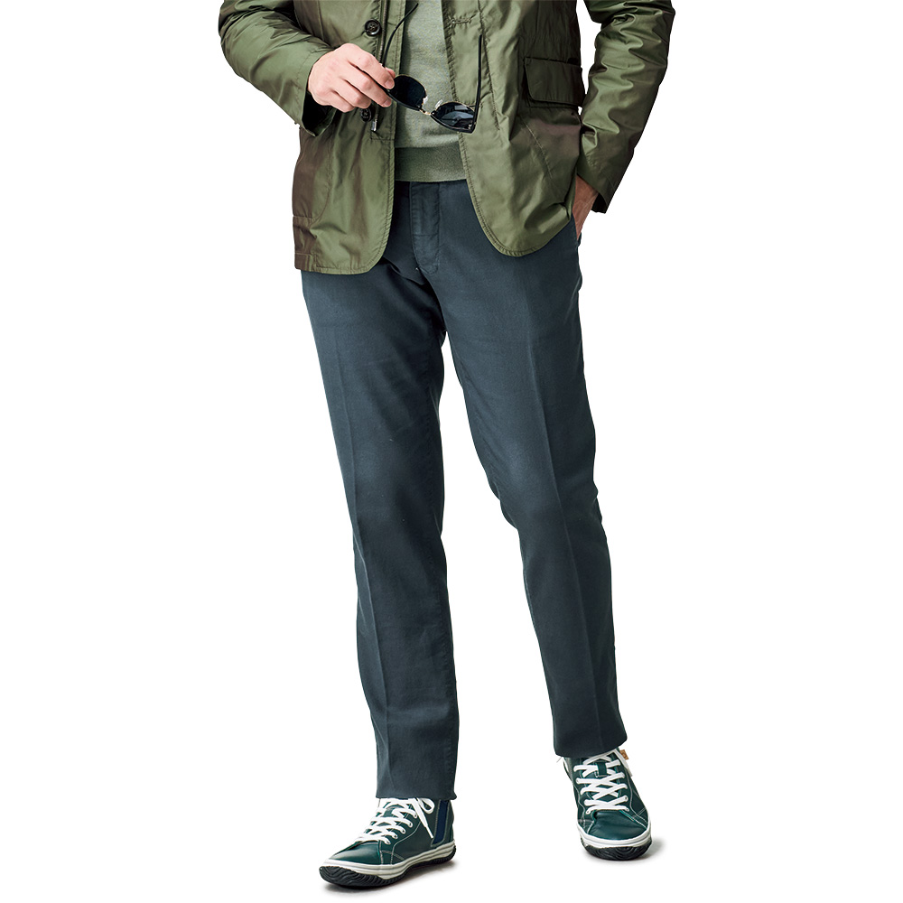 ガーメントダイコットンリネンパンツ/100