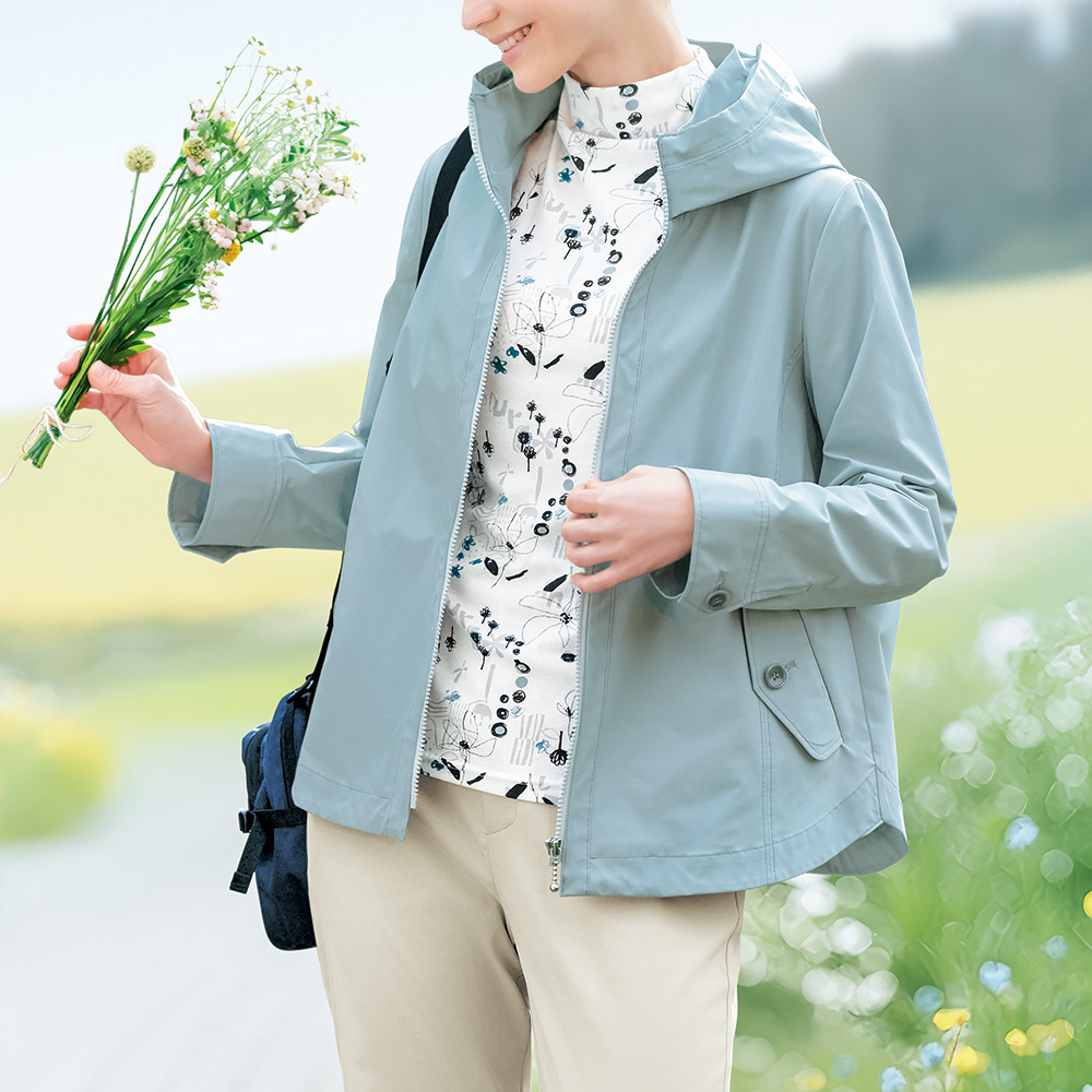 フード風襟ブルゾン