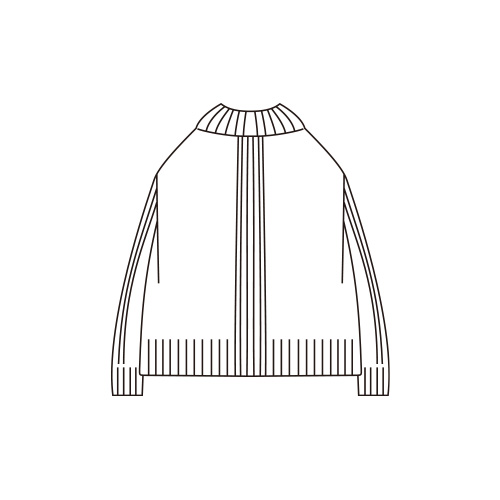 襟付きカシミヤニットプルオーバー