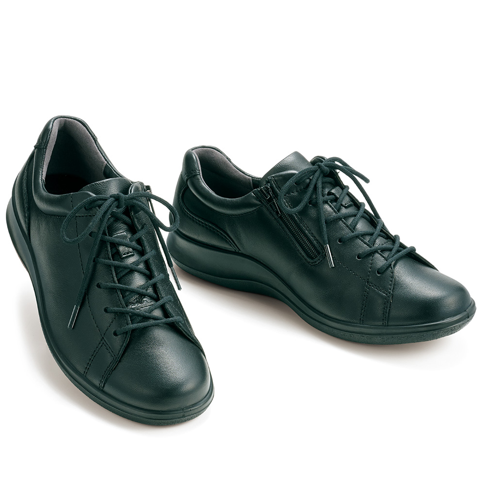 ファスナー付きラムレザーシューズ