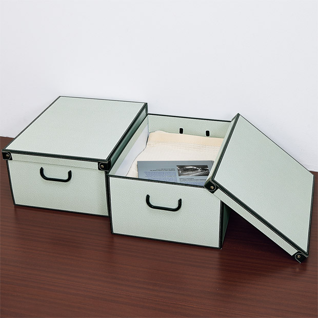イタリア製ペーパー収納ボックス2個セット