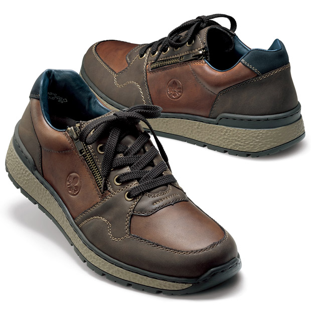 4E･サイドファスナーレザースニーカー