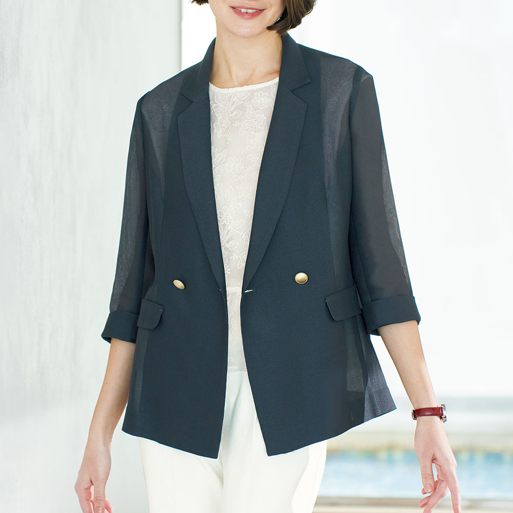 メッシュテーラードジャケット