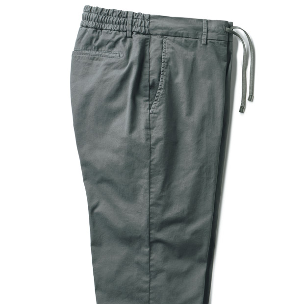 ガーメントダイコットン混パンツ