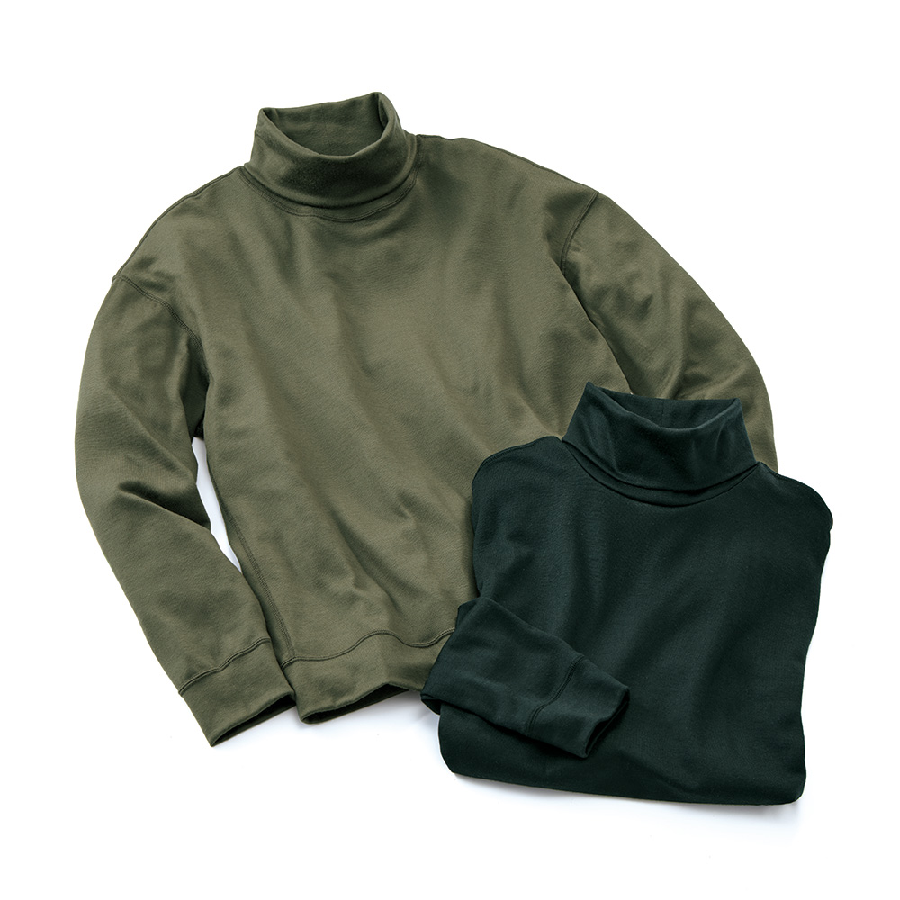 洗えるウールタートルネックプルオーバー