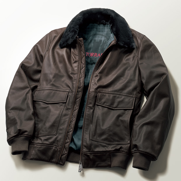 ムートン襟･ラムナッパレザージャケット