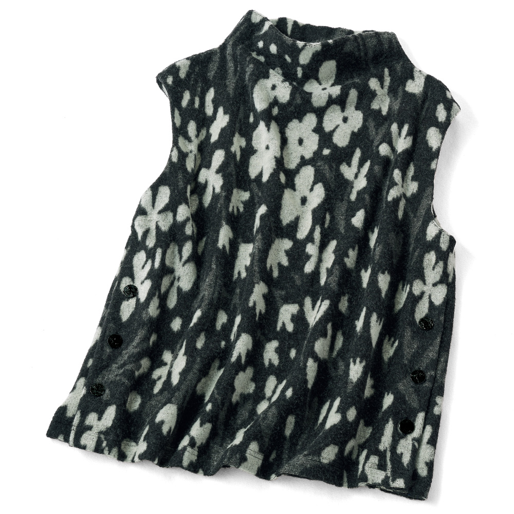 パイルジャカードモノトーンベスト