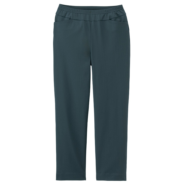 綿混ストレッチピケ･スリムアンクルパンツ