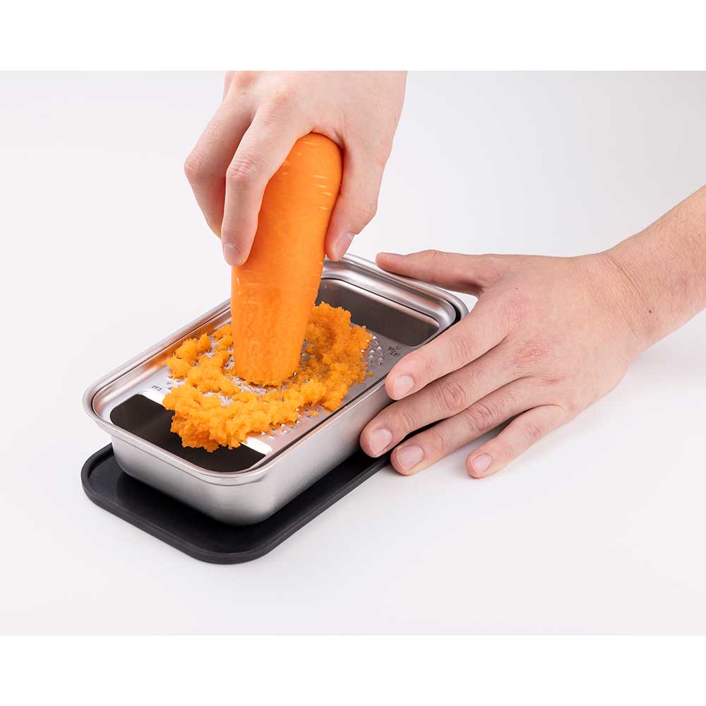 オールステンレスおろし器 極目立て（受け皿付き）