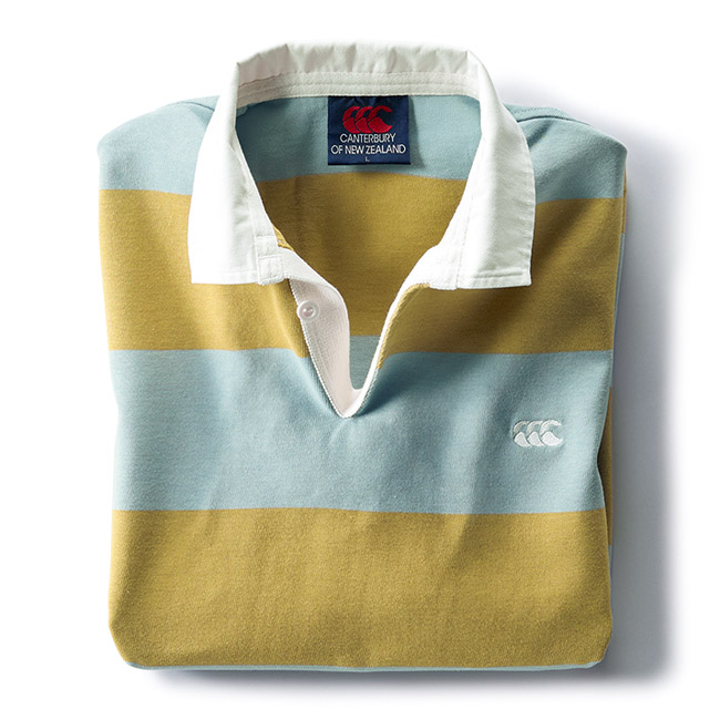 4インチストライプ半袖ラグビージャージー