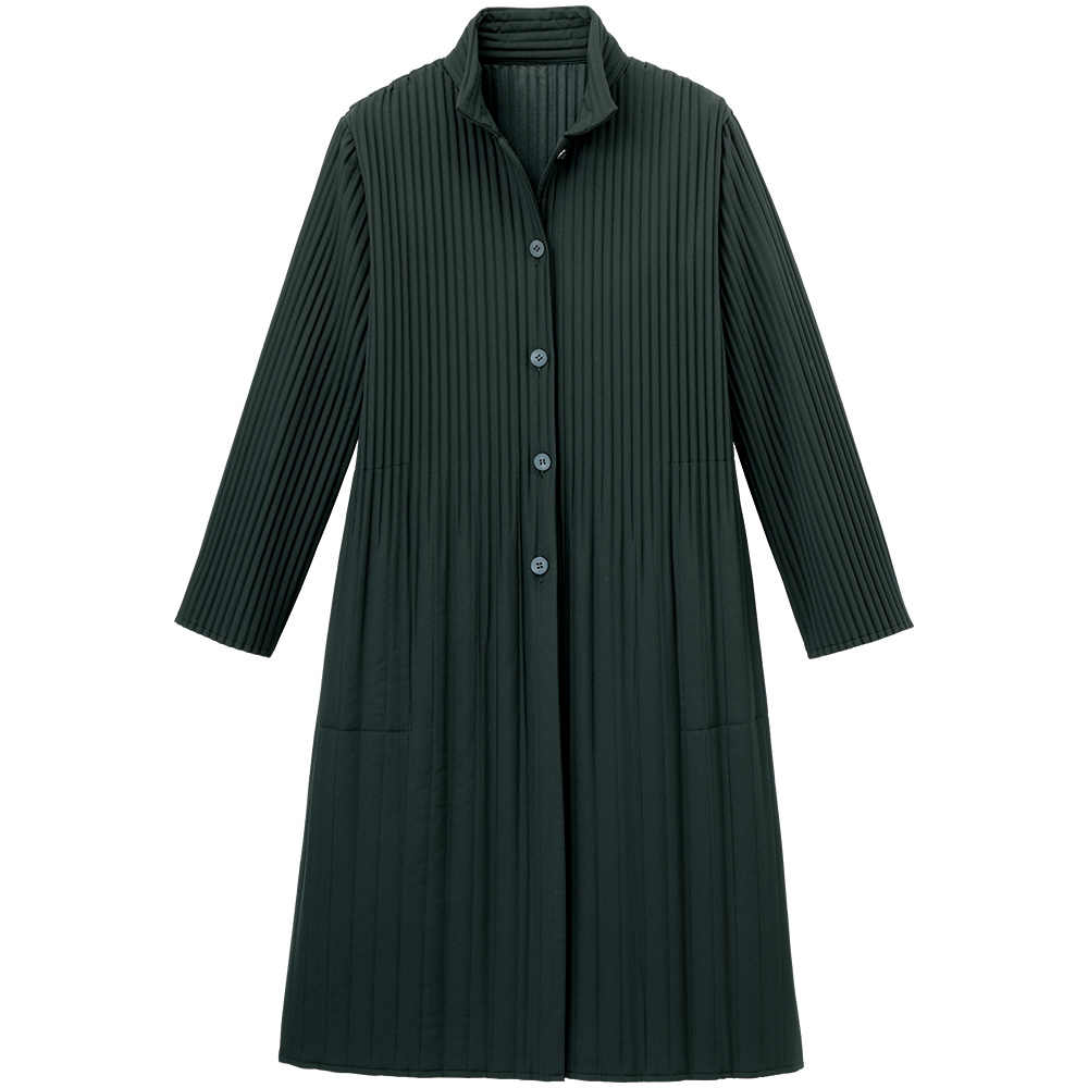 クリスタルプリーツ･キルティングジャケットコート