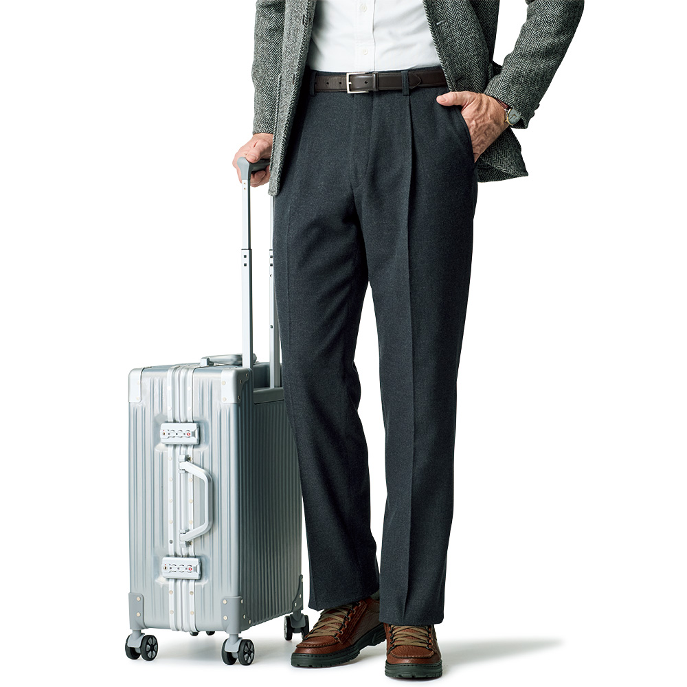 吸湿発熱･両面起毛ストレッチスラックス