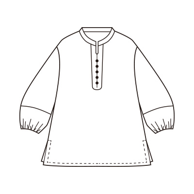 カットジャカードブラウス