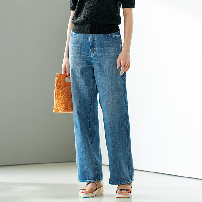 ストレートデニムパンツ／マノア／当社限定