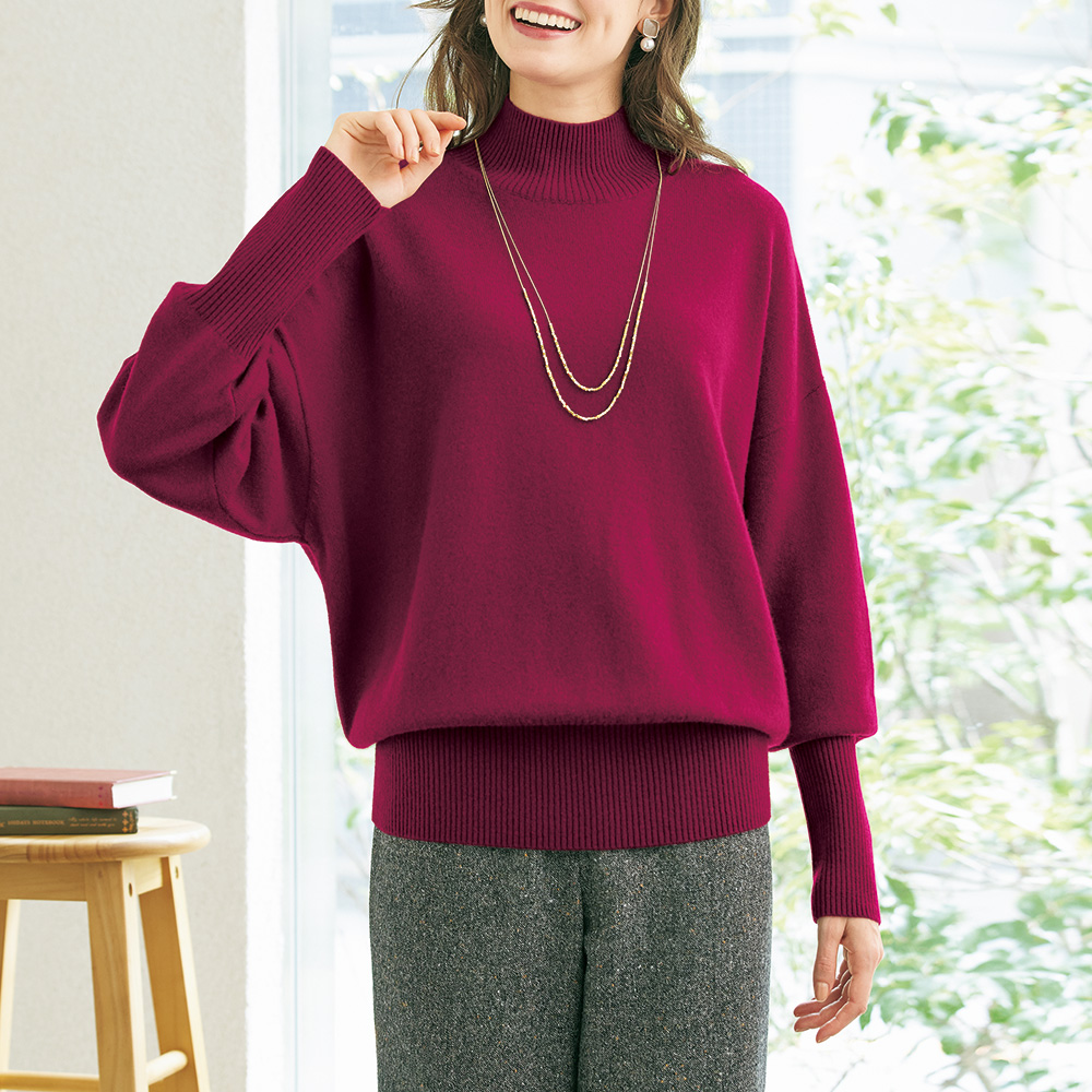 カシミヤドロップショルダープルオーバー