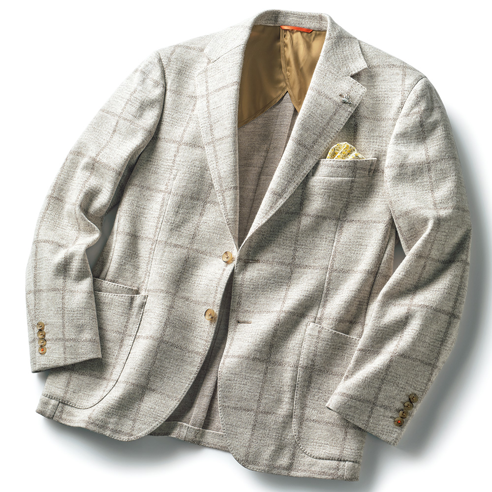 メリノウール混なめらかジャージージャケット