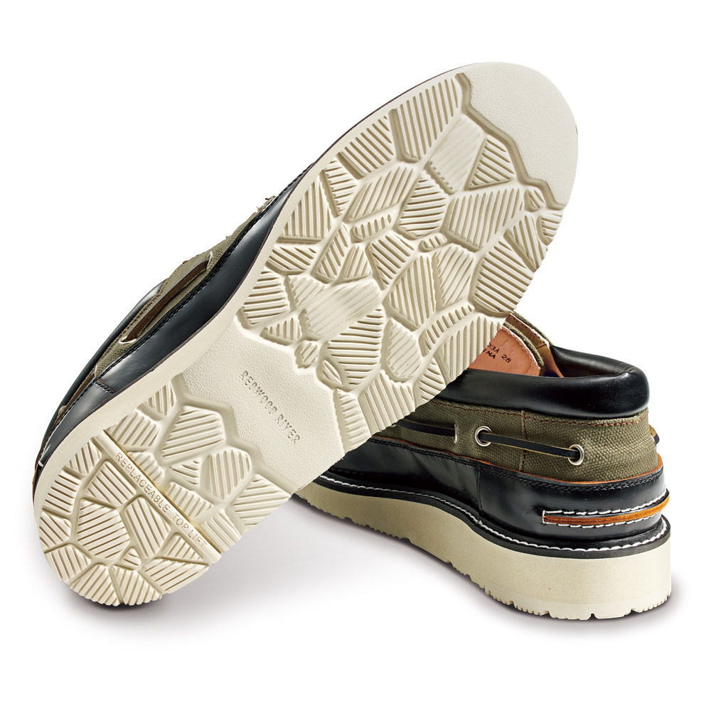 オイルワックスキャンバスの快適デッキデザインシューズ