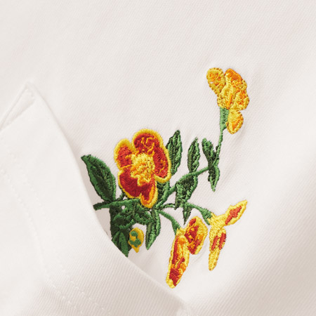 ショートスリーブフラッシュドライフラワーロゴティー／2色セッ