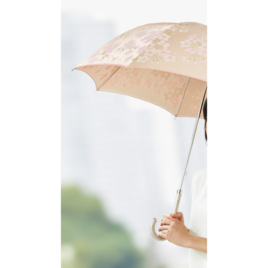 甲州織の晴雨兼用傘／桜