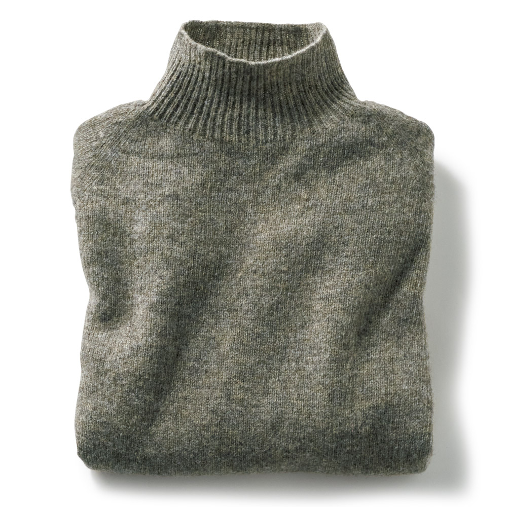 スーパーソフトシェットランド・ロングネックセーター