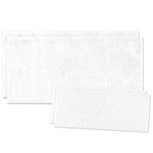 特許製法バスタオル同色2枚＆フェイスタオル同色2枚セット