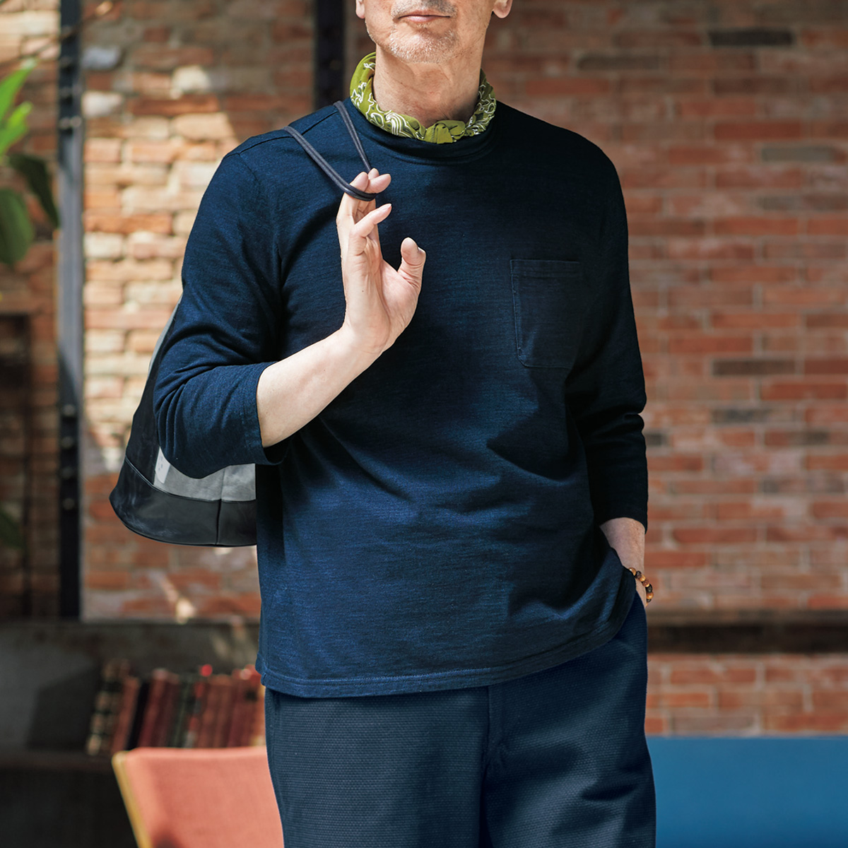 13種類の草木染 抗菌七分袖Tシャツ