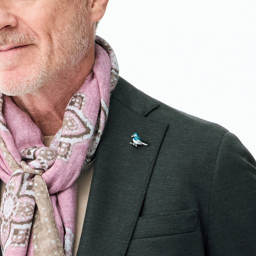 ピンブローチ／シジュウカラ