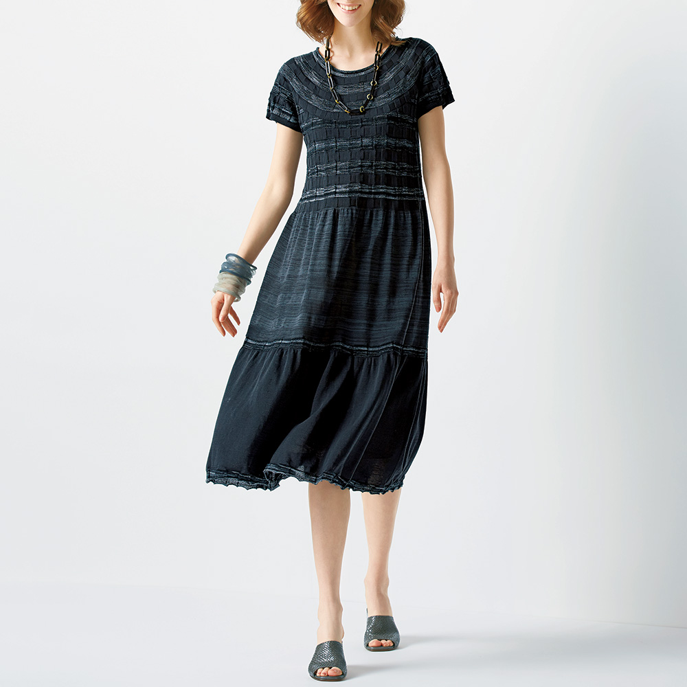 M Kyoko かすりワンピース ライトアップオンラインストア