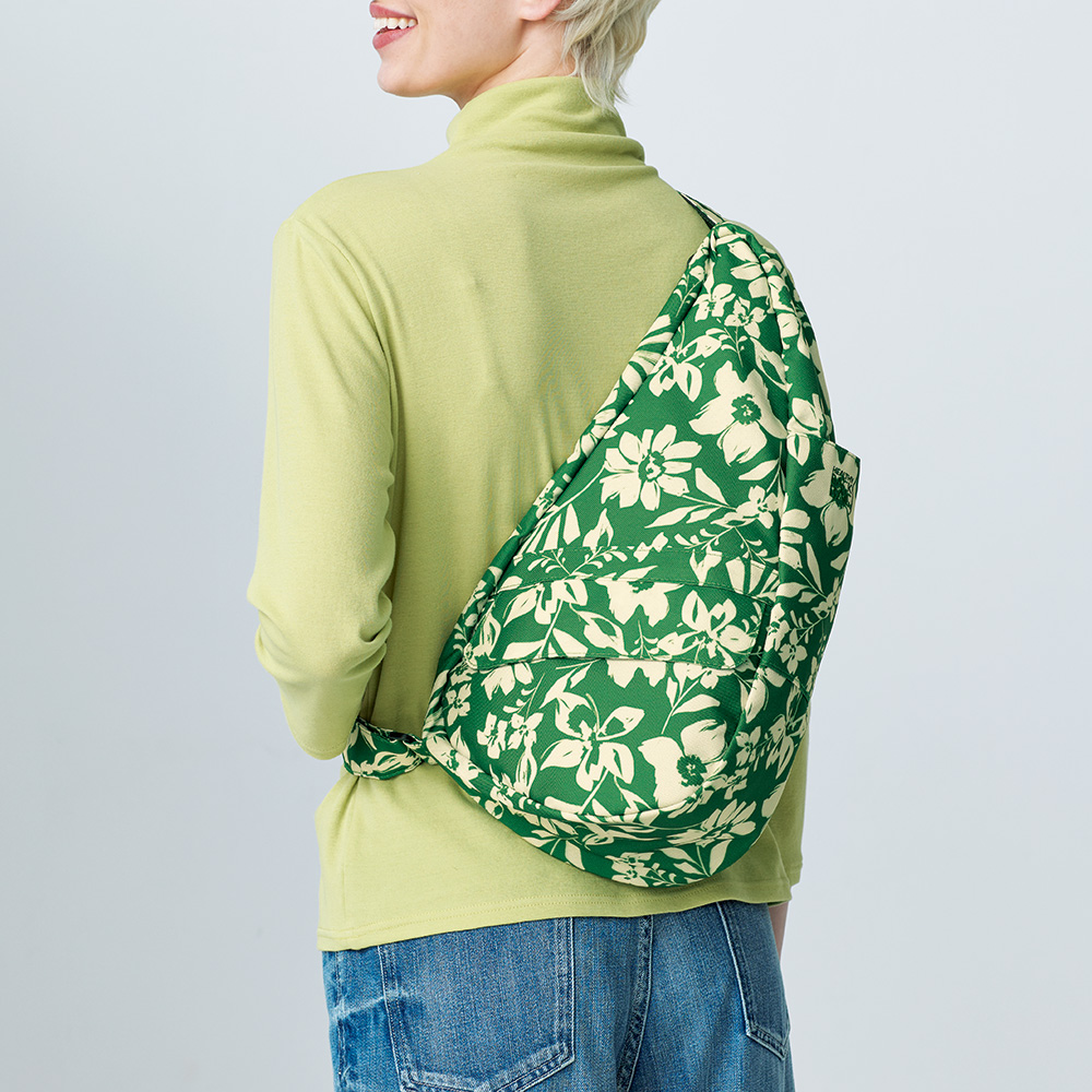 スーピマ綿八分袖ボトルネックプルオーバー