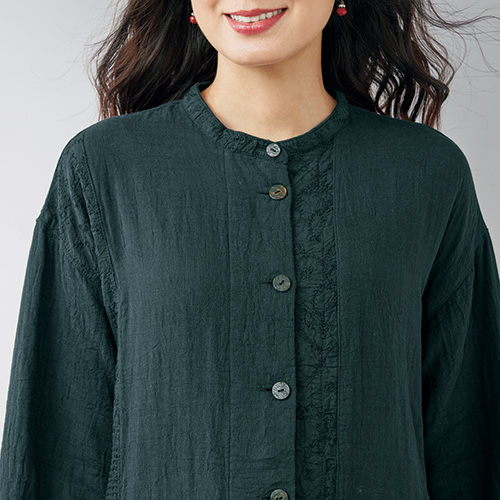 トリプルガーゼ・パッチワークワンピース