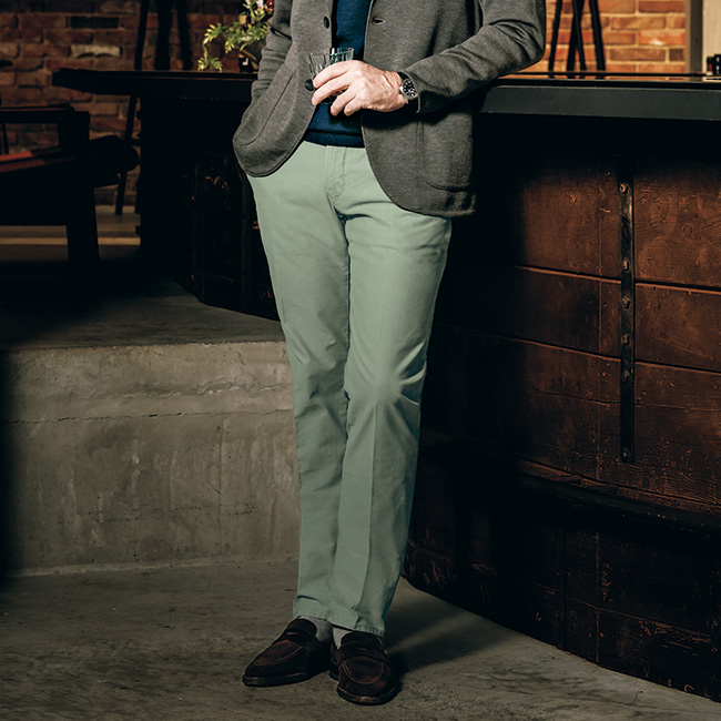 トリコチノ・ストレッチパンツ/100