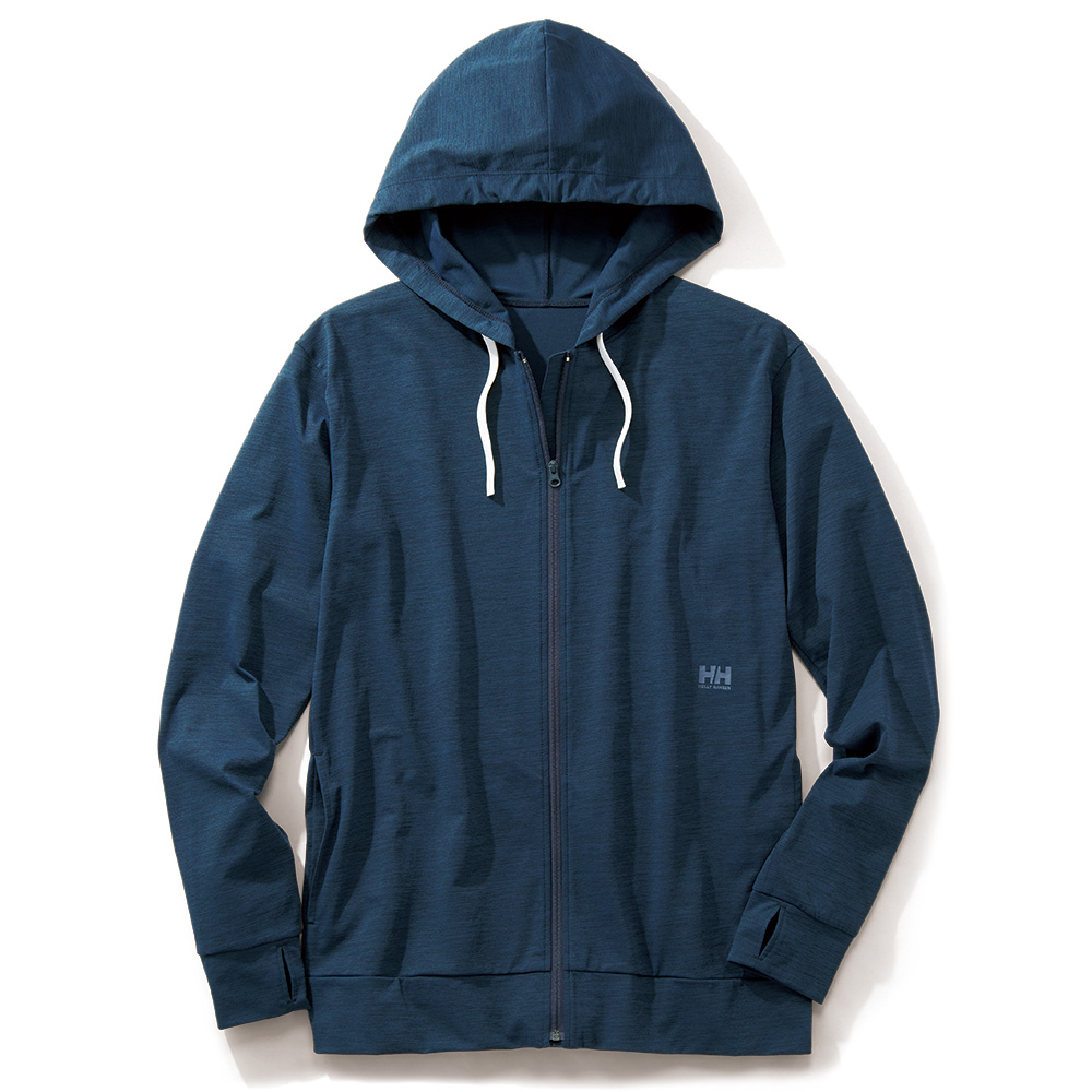 ワンポイントロゴフルジップフーディーラッシュガード