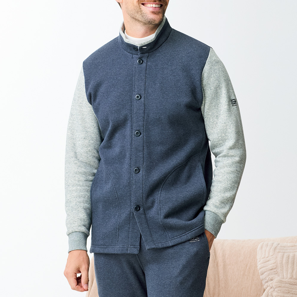 裏起毛・スタンドカラーリラックスブルゾン