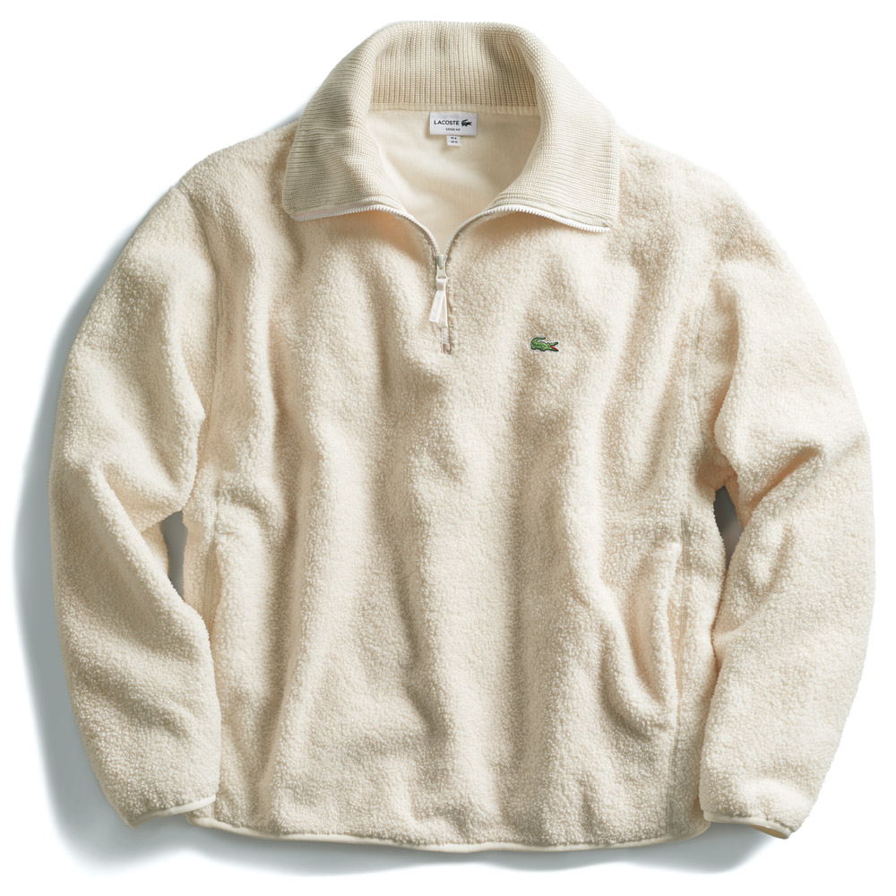 ブークレ糸のハーフジッププルオーバー