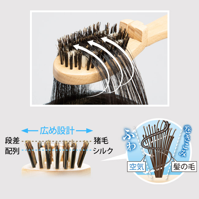 ふわつやブラシ 絹花プレミアム