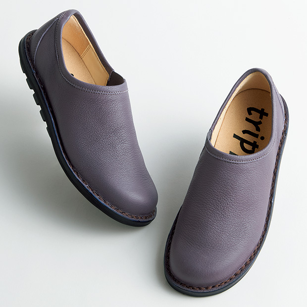 鹿革スリップオンシューズ