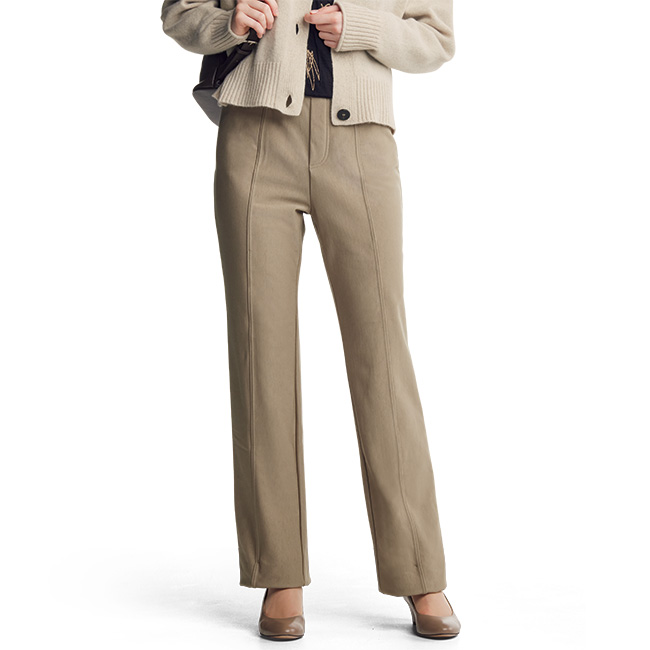 裏起毛あったかストレートパンツ