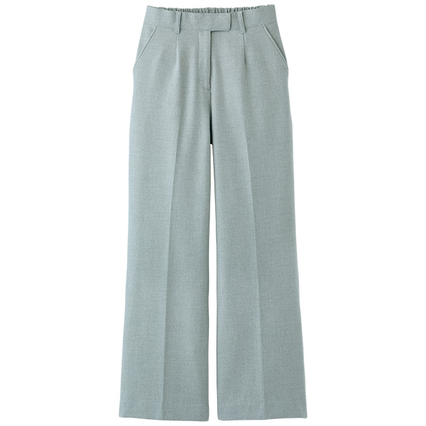 裏地付きワイドストレートパンツ