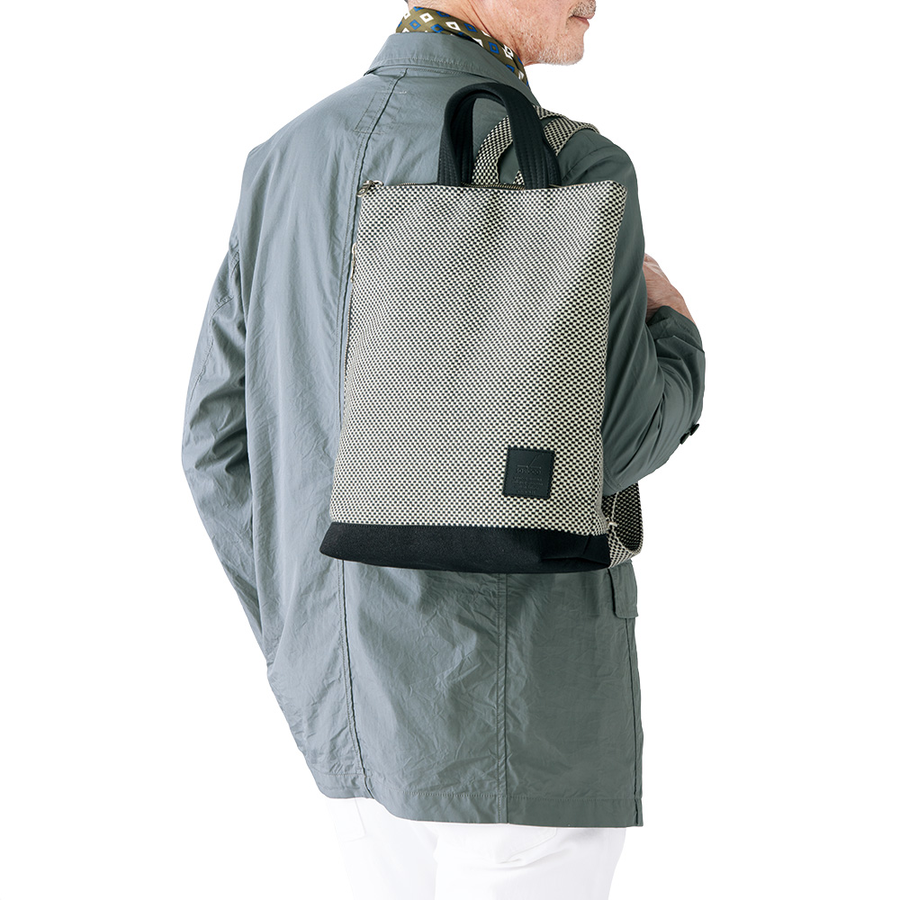 刺し子織り･手持ちもできるリュック