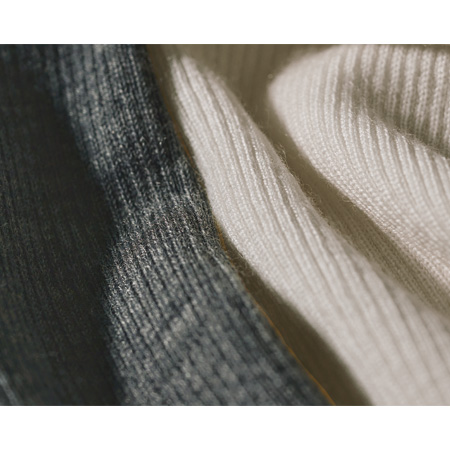 メリノウール・リブ編みプルオーバー