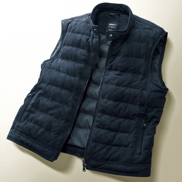 レザーダウンベスト／JURI DOWN VEST