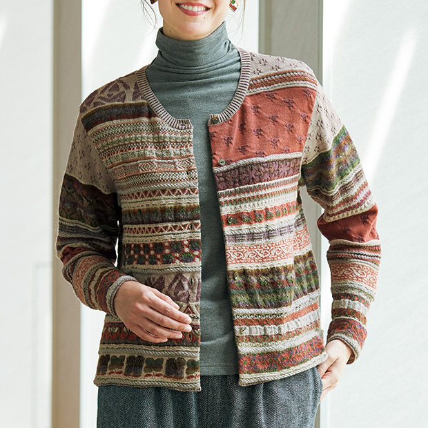 ジャカードカーディガン