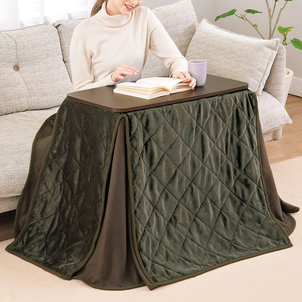 高さが調節できるパーソナルこたつ／毛布付