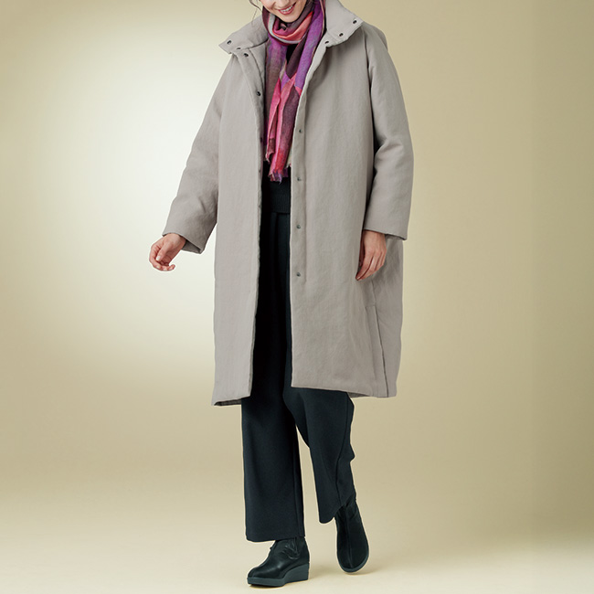 ナチュラルモードなロングダウンコート