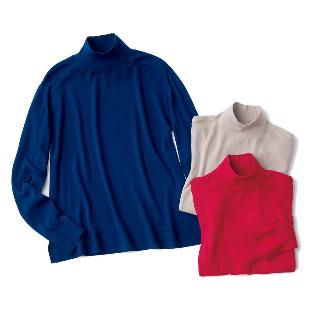 ロロピアーナ糸使用ウールプルオーバー