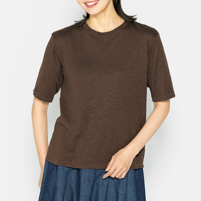 二重天竺クルーネック/当社限定カラー