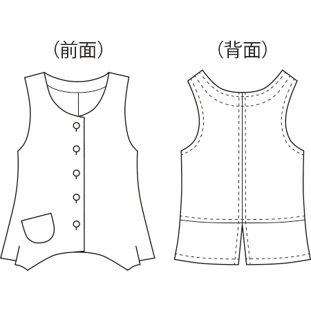 フレンチリネン天日干しベスト